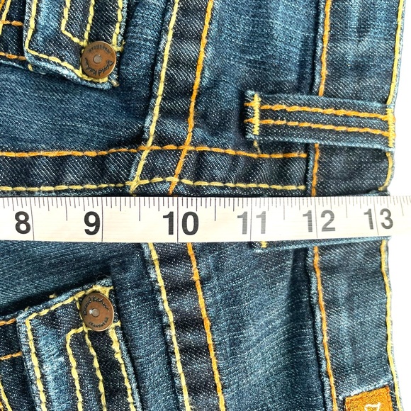 David Kahn Jeanswear Two Tone Heavy Stitching & Brass Hardware Jeans in Size 14 - Picture 13 of 16